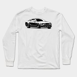 Ford Mustang pony GT 2005 illustration graphics Long Sleeve T-Shirt